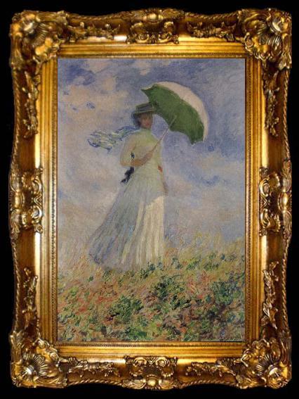 framed  Claude Monet Study of a Figure Outdoors, ta009-2